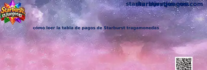 Material ilustrativo para aprender a interpretar la tabla de pagos de Starburst tragamonedas